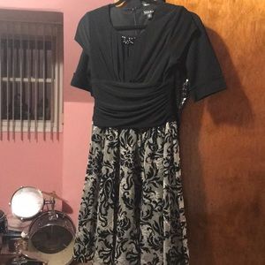 Black patterned dress